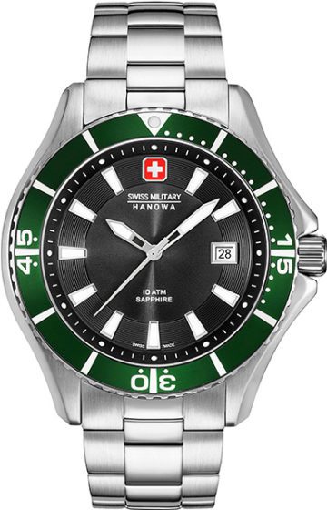 Swiss Military Hanowa Nautila Horloge 44 mm saffierglas 06-5296.04.007.06