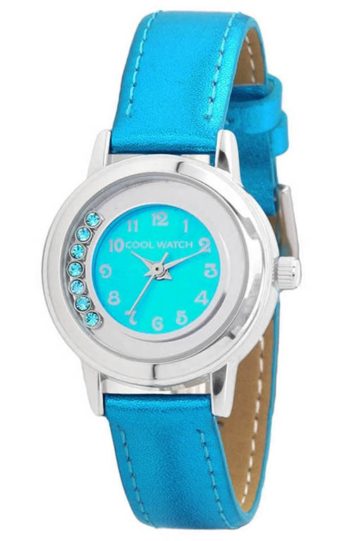 Coolwatch kinderhorloge 'Dazling Diamonds' aquablauw CW.212