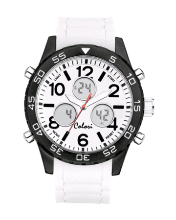 Colori Horloge 'Digital Sports' 49 mm wit 5-CLD007