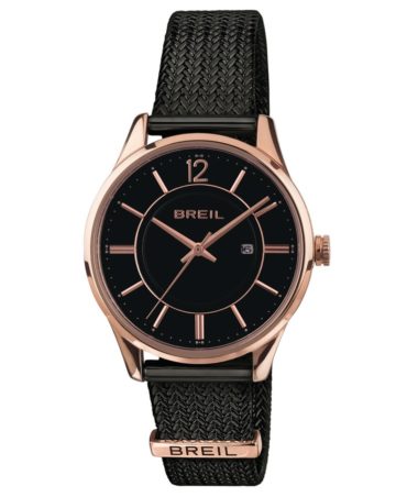 Breil TW1784 dameshorloge staal zwart-rosekleurig 33 mm