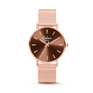 Colori Horloge XOXO staal mesh rosékleurig 36 mm 5-COL448