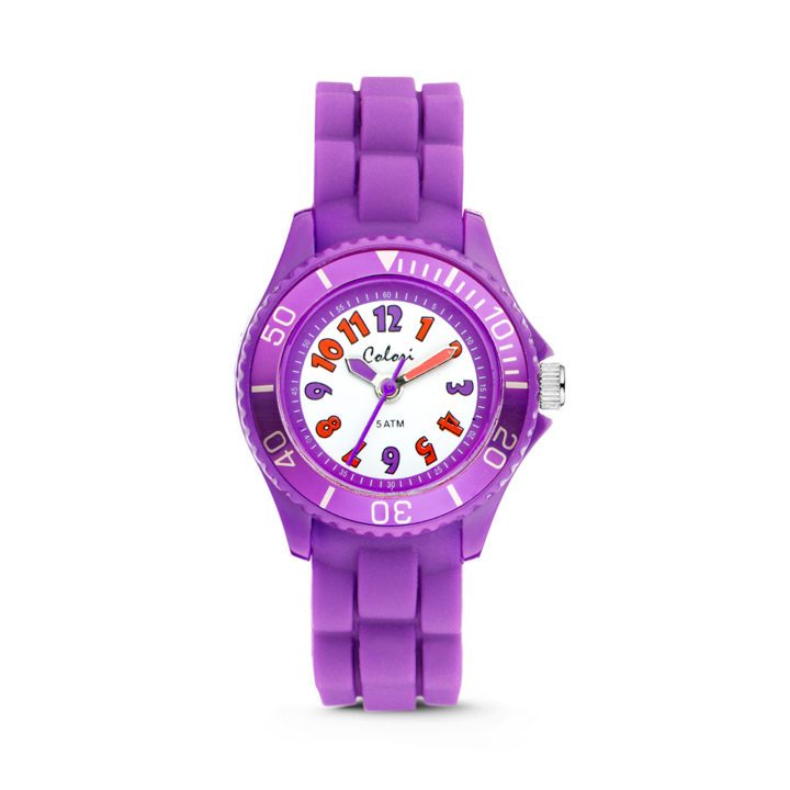 Colori kinderhorloge paars 30 mm 5-CLK015