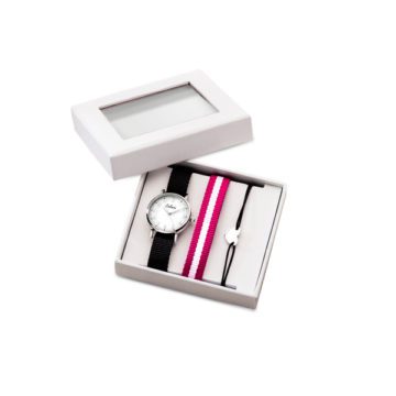 Colori CLK096 Cadeauset Kinderhorloge met Hart Armband en horlogeband 26 mm