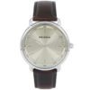 Prisma Herenhorloge P.1912 Lederen band Zilverkleurig