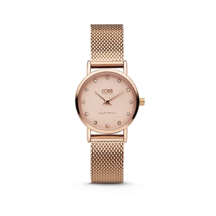 CO88 Collection 8CW-10063 - Horloge - mesh band - rosékleurig - ø 24 mm