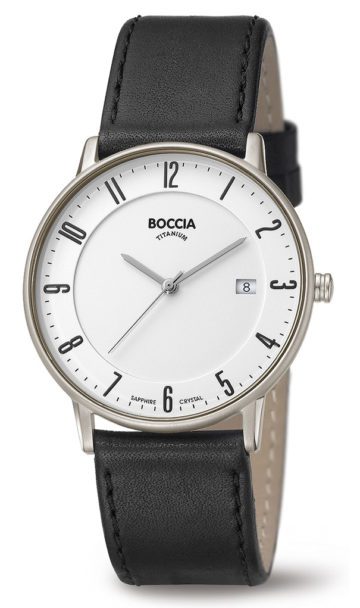 Boccia Herenhorloge titanium/leder 3607-02