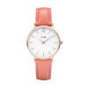 CLUSE CL30045 Horloge Minuit staal/leder rosekleurig-flamingo