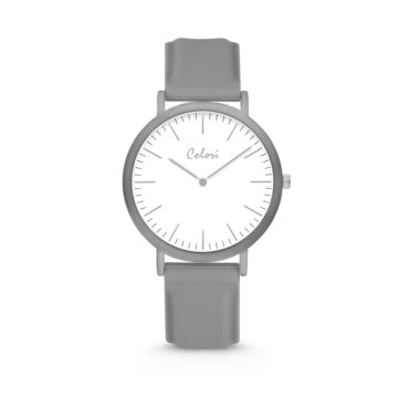 Colori Essentials 5 COL580 Horloge – Siliconen Band – Ø 40 mm – Grijs