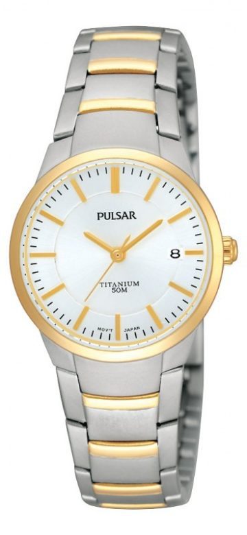 Pulsar PH7128X1 Dameshorloge titanium Bicolor 26 mm