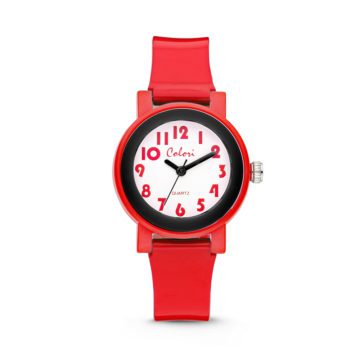 Colori Kinderhorloge Sports Time zwart-rood 28 mm 5-CLK054