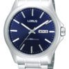 Lorus RXN65CX9 Herenhorloge staal zilverkleurig-blauw