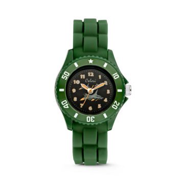 Colori 5-CLK059 Kinderhorloge Sports Time donkergroen 30 mm