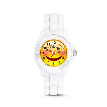 Colori kinderhorloge Happy Smile zwart 30 mm 5-CLK075