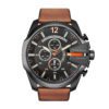 Diesel DZ4343 Horloge Mega Chief staal/leder