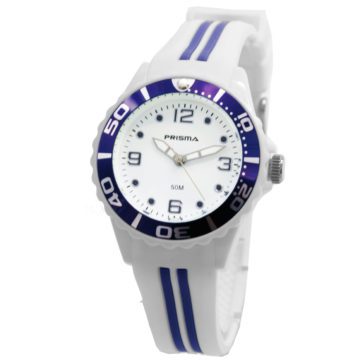 Coolwatch Prisma Kinderhorloge HT Wanda P.1390 wit-blauwpaarse band