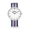 Colori Horloge Phantom staal/nylon rood-wit-blauw 42 mm 5-COL490