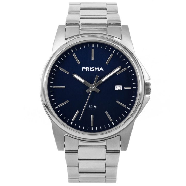 Prisma P.1696 Herenhorloge zilverkleurig 38 mm