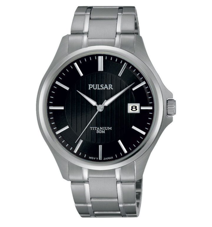 Pulsar Herenhorloge Titanium met Zwarte wijzerplaat PS9431X1