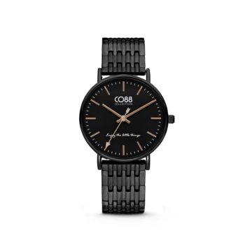 CO88 Collection 8CW 10075 Horloge – Stalen band – zwart – Ø 36 mm