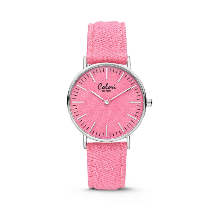 Colori Horloge Denim staal/denim roze 36 mm 5-COL420