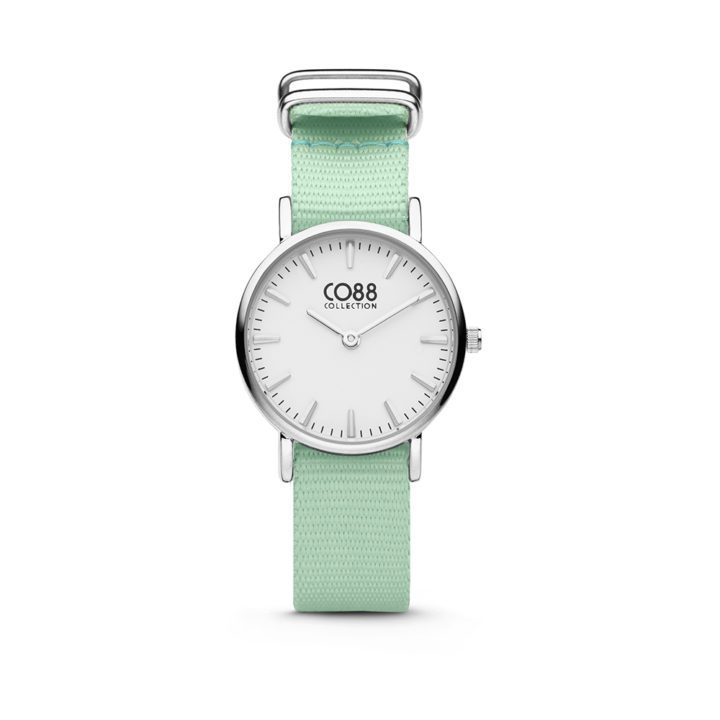 CO88 Collection 8CW-10045 - Horloge - nato band - mint groen - ø 26 mm