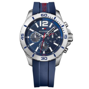 Tommy Hilfiger 1791142 Horloge Nolan 48 mm zilverkleurig-blauw