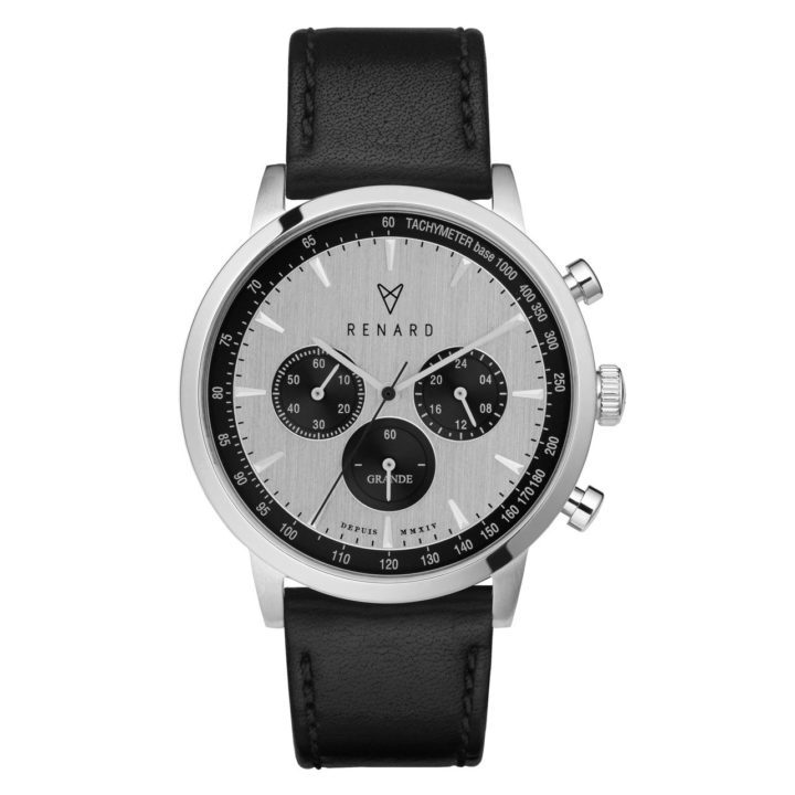 Renard Horloge RC402SS13VBK Grande Chrono silver-black-Veau black