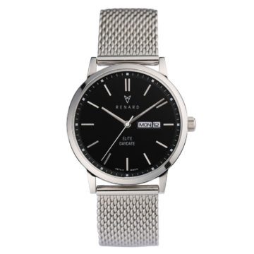 Renard Horloge RD381SS30MSS Elite Day Date Mesh silver-black