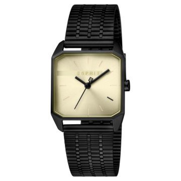 Esprit ES1L071M0045 Horloge Cube Ladies 29 mm zwart-goudkleurig
