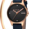 Esprit ES1L054L0045 Horloge + Armband Essential Glam Set 28 mm rosekleurig-blauw