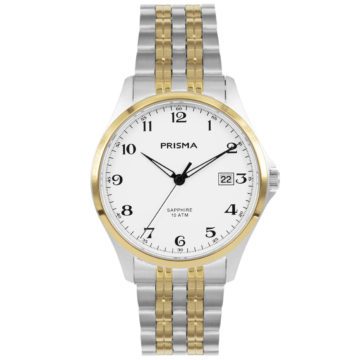 Prisma P.1272 Herenhorloge saffierglas Tweekleurig 41 mm