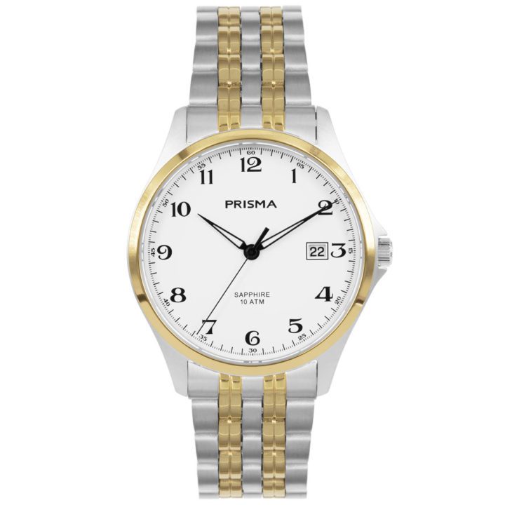 Prisma P.1272 Herenhorloge saffierglas Tweekleurig 41 mm