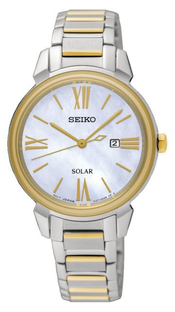 Seiko Dameshorloge Solar Goud- en zilverkleurig SUT324P1