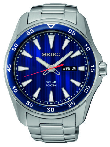 Seiko Herenhorloge 'Solar' staal Zilverkleurig SNE391P1