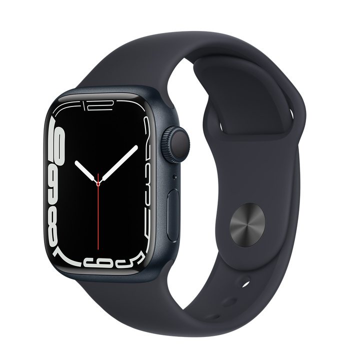 Apple Watch Series 7 GPS 41mm Midnight Aluminum with Midnight Sport Band A2473