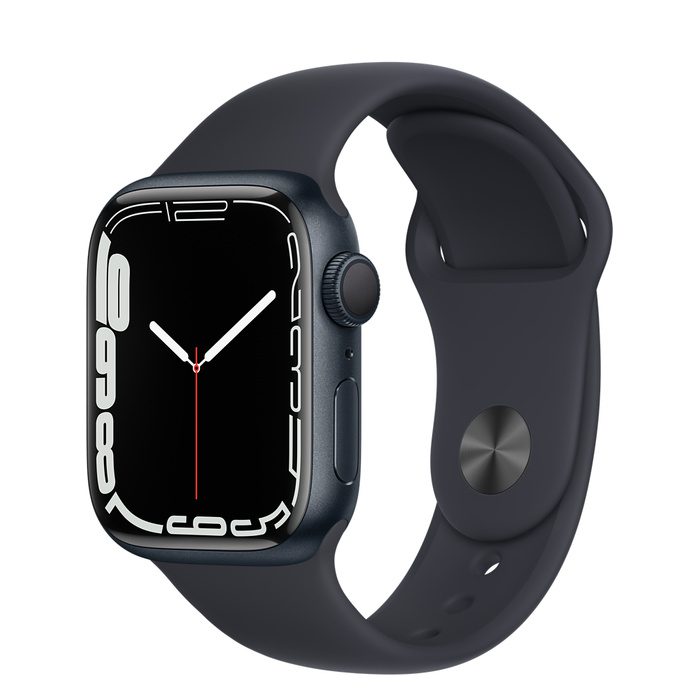 Apple Watch Series 7 GPS 41mm Midnight Aluminum with Midnight Sport Band A2473