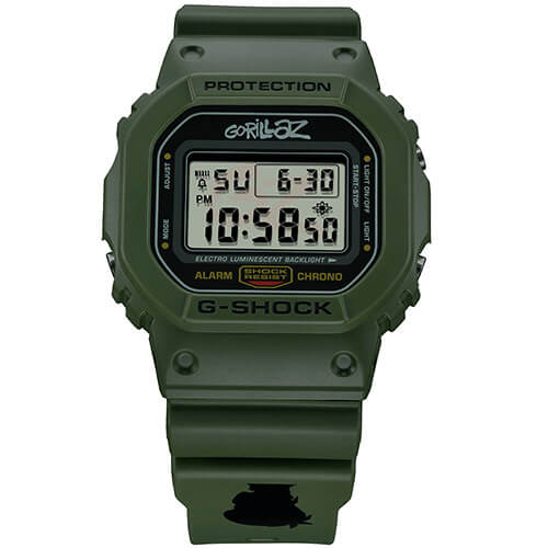 Casio G-Shock x Gorillaz Limited Edition “Murdoc” DW-5600GRLZM-3