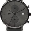 Danish Design IQ16Q975 Horloge 42 mm staal/leder
