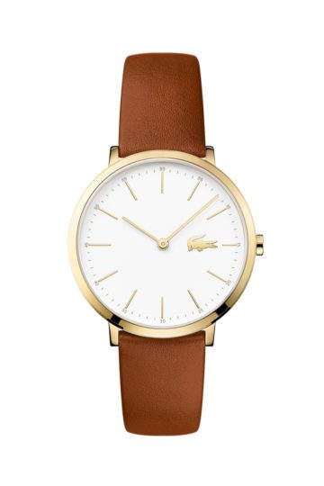 Lacoste LC2000947 MOON Polshorloge Leer Bruin Dames