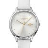 Lacoste LC2001005 CONSTANCE Horloge staal/leder wit