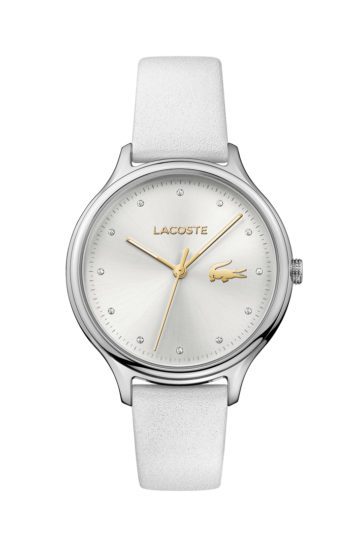 Lacoste LC2001005 CONSTANCE Horloge staal/leder wit