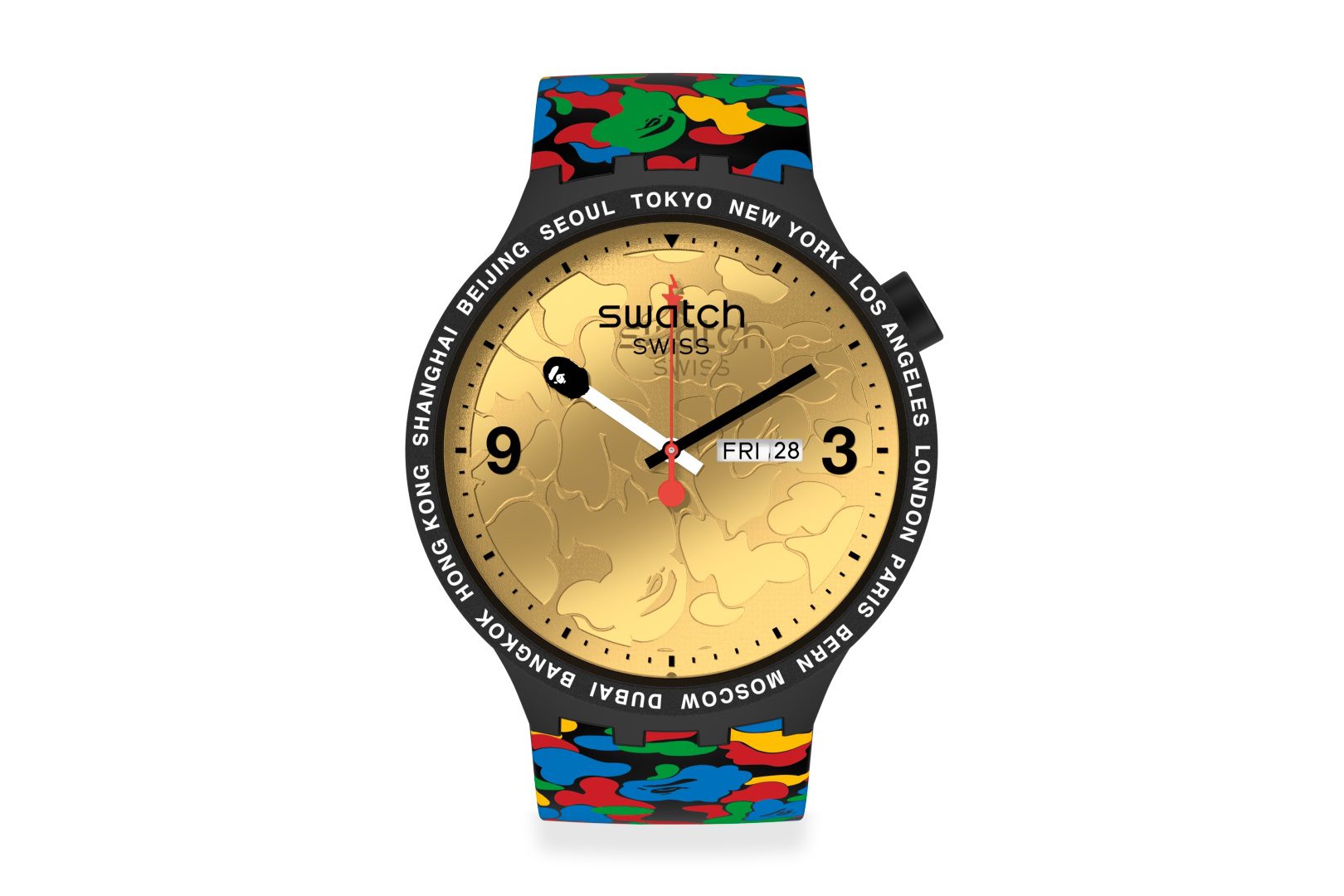 Swatch x Bape Black Camo