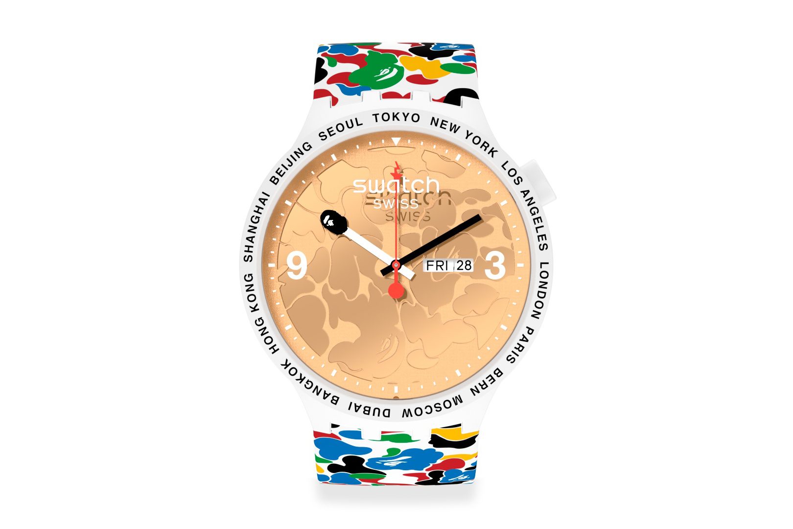 Swatch x Bape White Camo