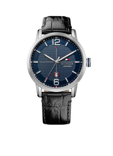 Tommy Hilfiger George TH1791216 Horloge Leer Zwart – Heren