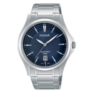 Pulsar Herenhorloge Saffierglas en Blauwe wijzerplaat PS9385X1