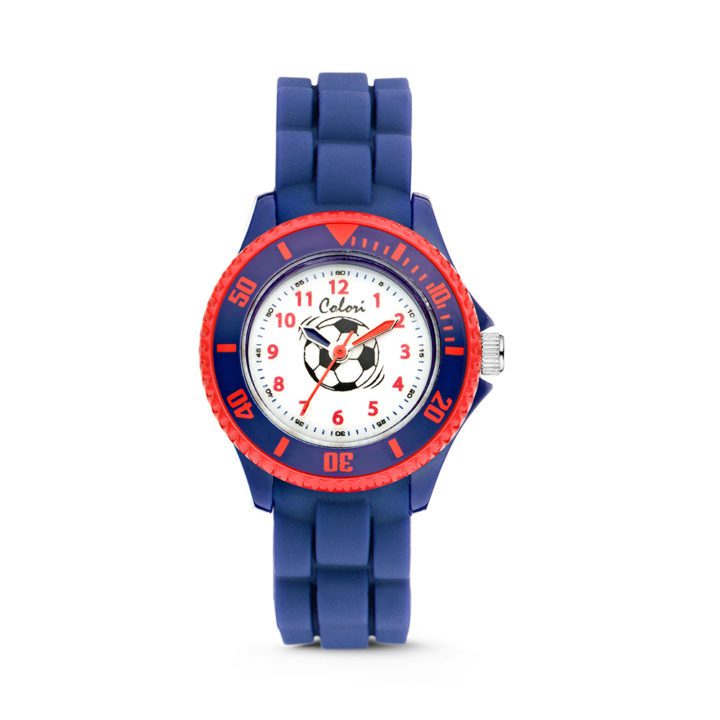 Colori Kinderhorloge Sports Time blauw-rood 30 mm 5-CLK055