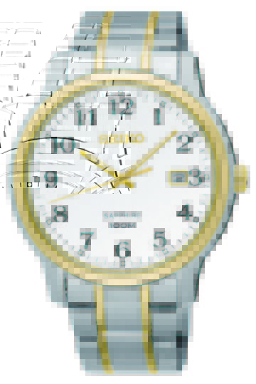 Seiko Herenhorloge Bicolor Saffierglas SGEH68P1
