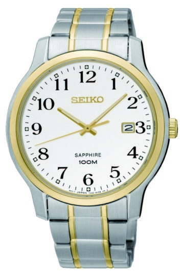 Seiko Herenhorloge Bicolor Saffierglas SGEH68P1