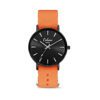 Colori XOXO 5 COL556 Horloge geschenkset met Armband - Nato Band - Ø 36 mm - Oranje / Zwart