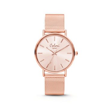 Colori XOXO 5 COL534 Horloge – Mesh Band – Ø 36 mm – Rosékleurig